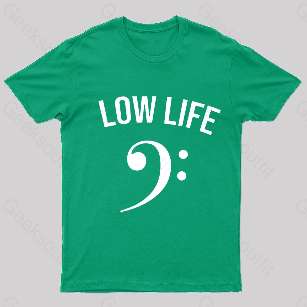 Low Life Geek T-Shirt Green / S