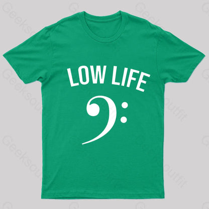 Low Life Geek T-Shirt Green / S