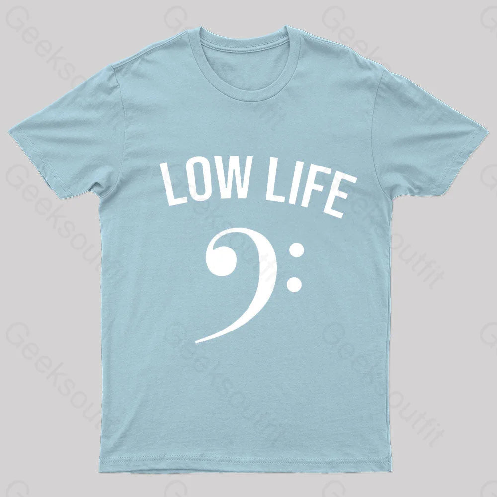 Low Life Geek T-Shirt Light Blue / S