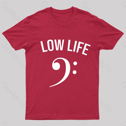 Low Life Geek T-Shirt Red / S