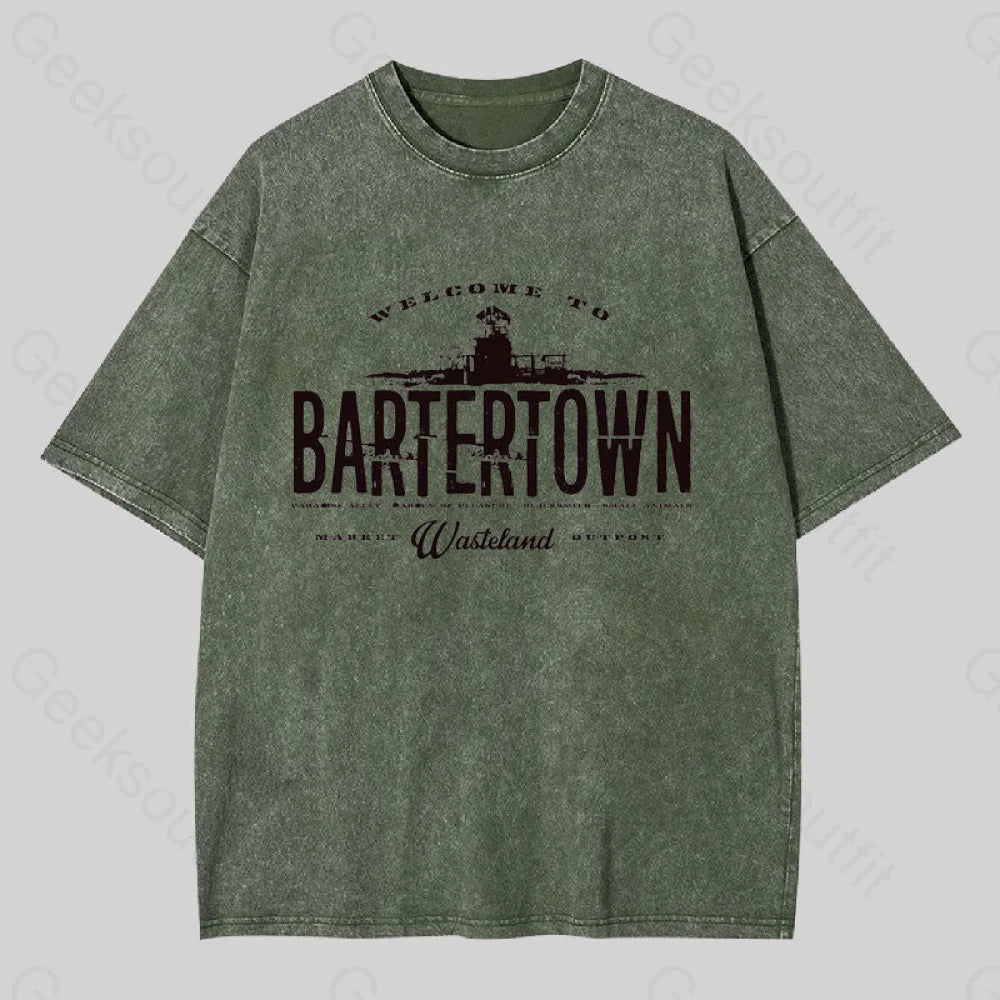 Mad Max Bartertown Geek Washed T-Shirt Army Green / S