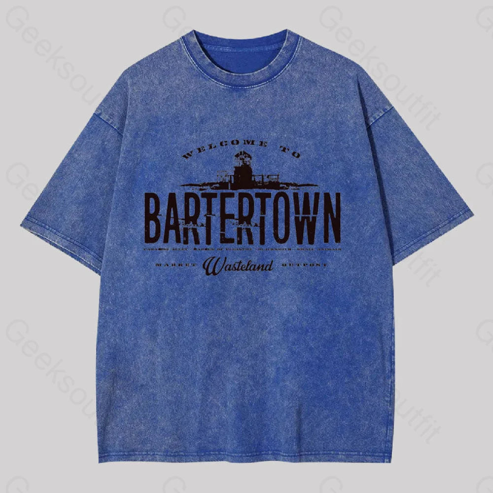 Mad Max Bartertown Geek Washed T-Shirt Blue / S