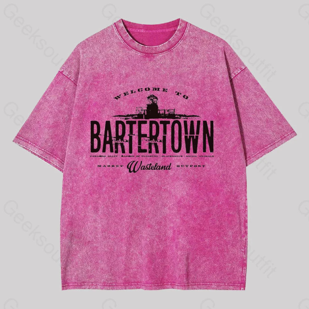 Mad Max Bartertown Geek Washed T-Shirt Rose Red / S