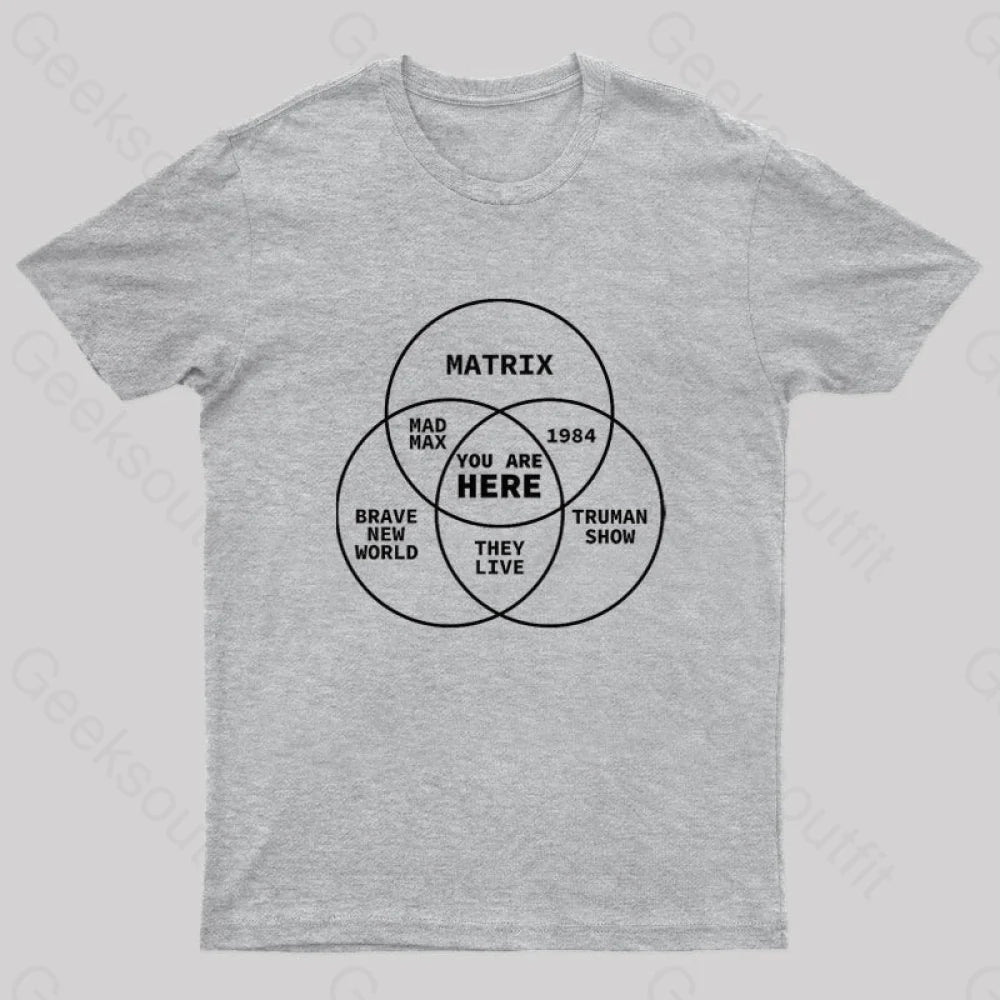 Mad Max You Are Here Nerd T-Shirt Grey / S