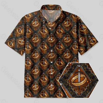 Magic Ring And Sword Button Up Pocket Shirt Yc