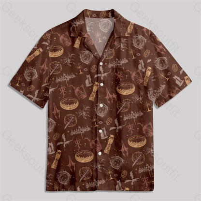 Magic Ring Cool Button Up Pocket Shirt Hawaiian / S Bus545 Yc