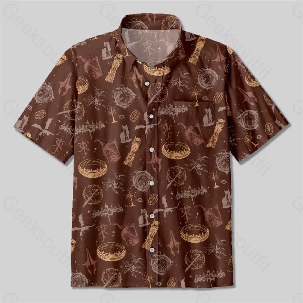 Magic Ring Cool Button Up Pocket Shirt Up / S Bus545 Yc