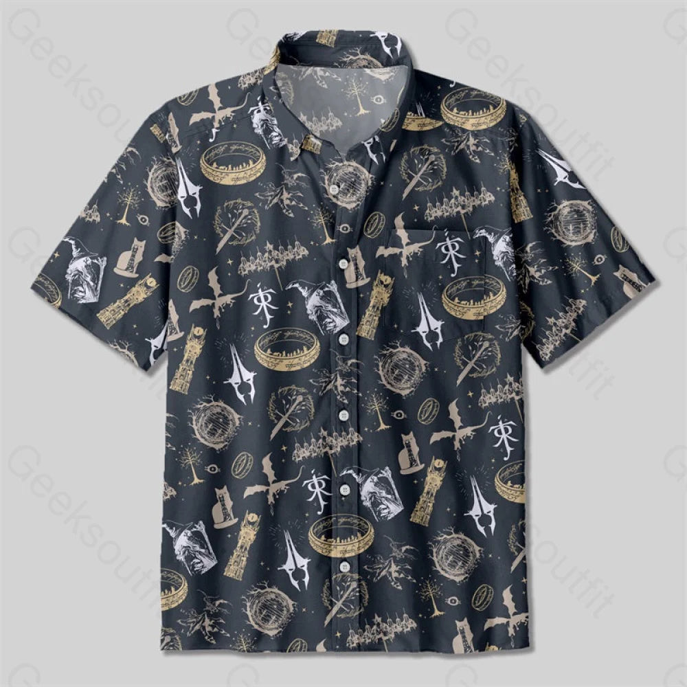 Magic Ring Cool Button Up Pocket Shirt Up / S Bus546 Yc