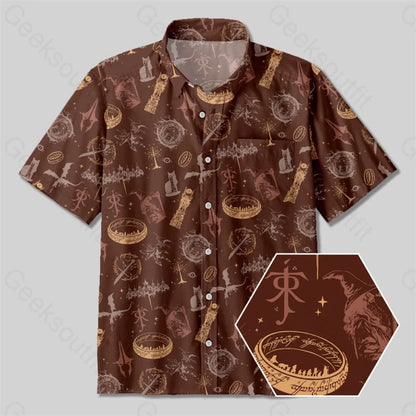 Magic Ring Cool Button Up Pocket Shirt Yc