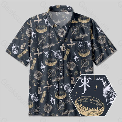 Magic Ring Cool Button Up Pocket Shirt Yc