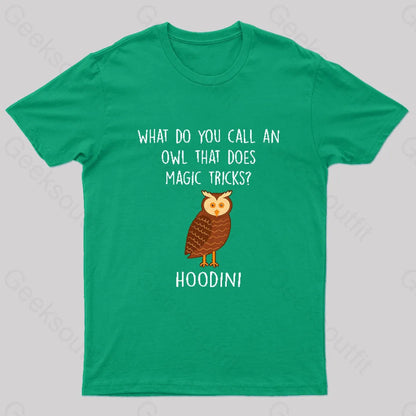 Magic Tricks Owl Nerd T-Shirt Green / S