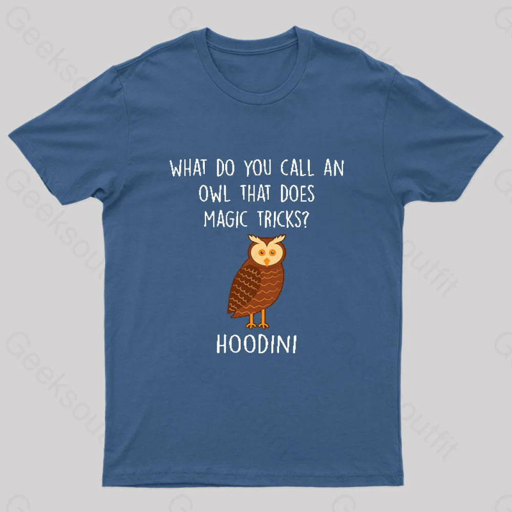 Magic Tricks Owl Nerd T-Shirt Navy / S