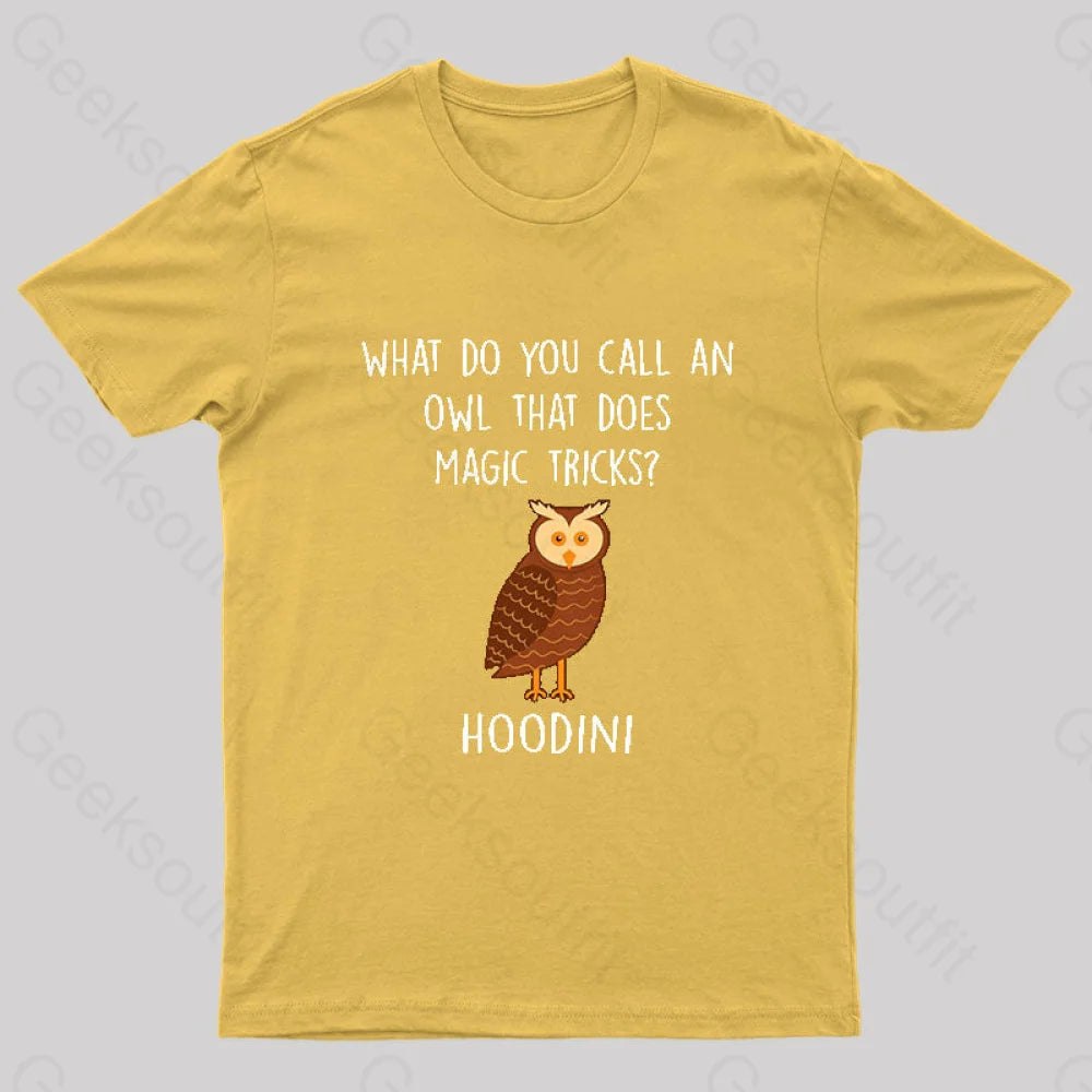 Magic Tricks Owl Nerd T-Shirt Yellow / S