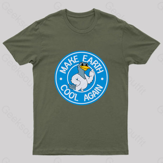 Make Earth Coo’l Again T-Shirt Army Green / S