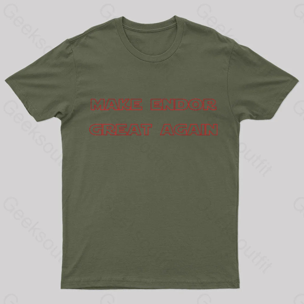 Make Endor Great Again Nerd T-Shirt Army Green / S