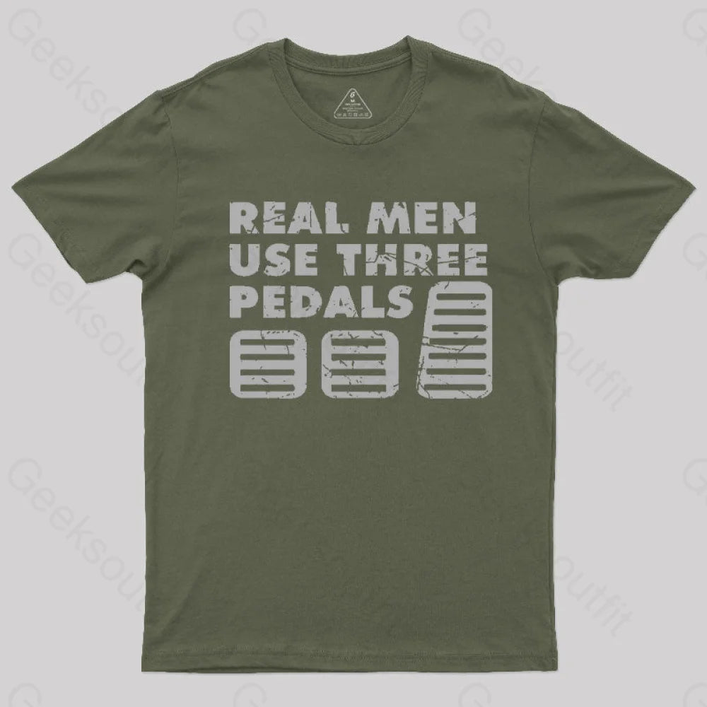 Manual Transmission Sayings T-Shirt Army Green / S