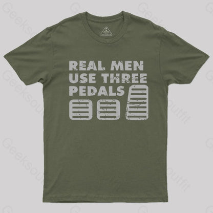 Manual Transmission Sayings T-Shirt Army Green / S