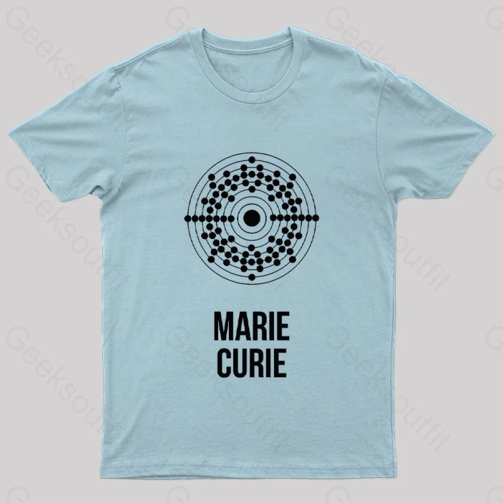 Marie Curie Geek T-Shirt Light Blue / S