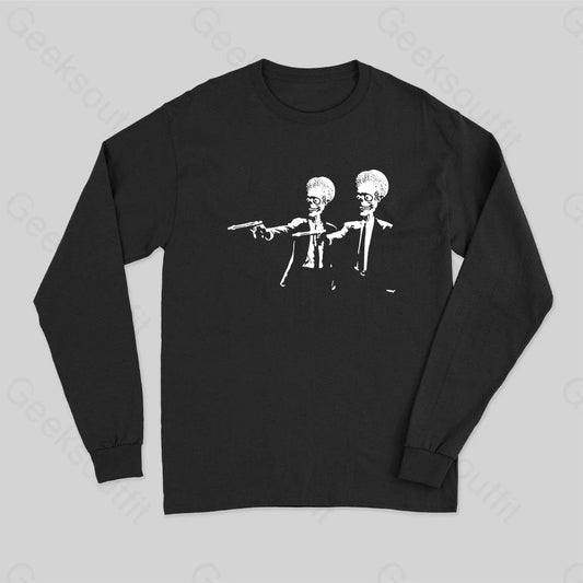 Mars Attacks Tim Burton Pulp Fiction Long Sleeve T-Shirt Black / S