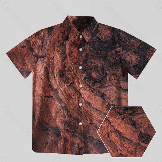 Mars Surface Button Up Pocket Shirt - Geeksoutfit