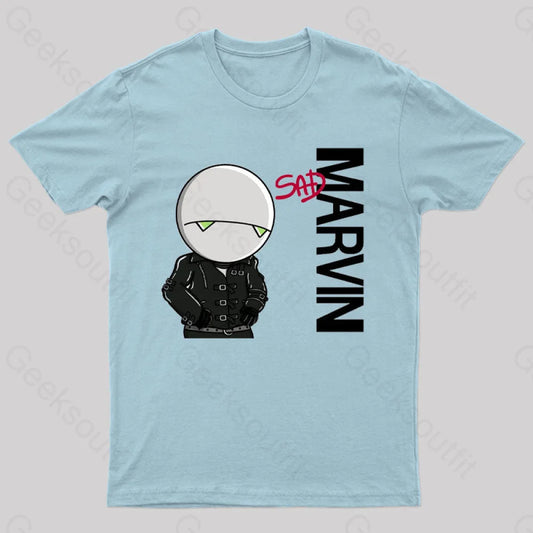 Marvin Sad T-Shirt Light Blue / S