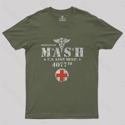 Mash Tv Show Geek T-Shirt Army Green / S