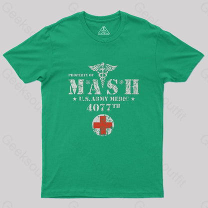 Mash Tv Show Geek T-Shirt Green / S