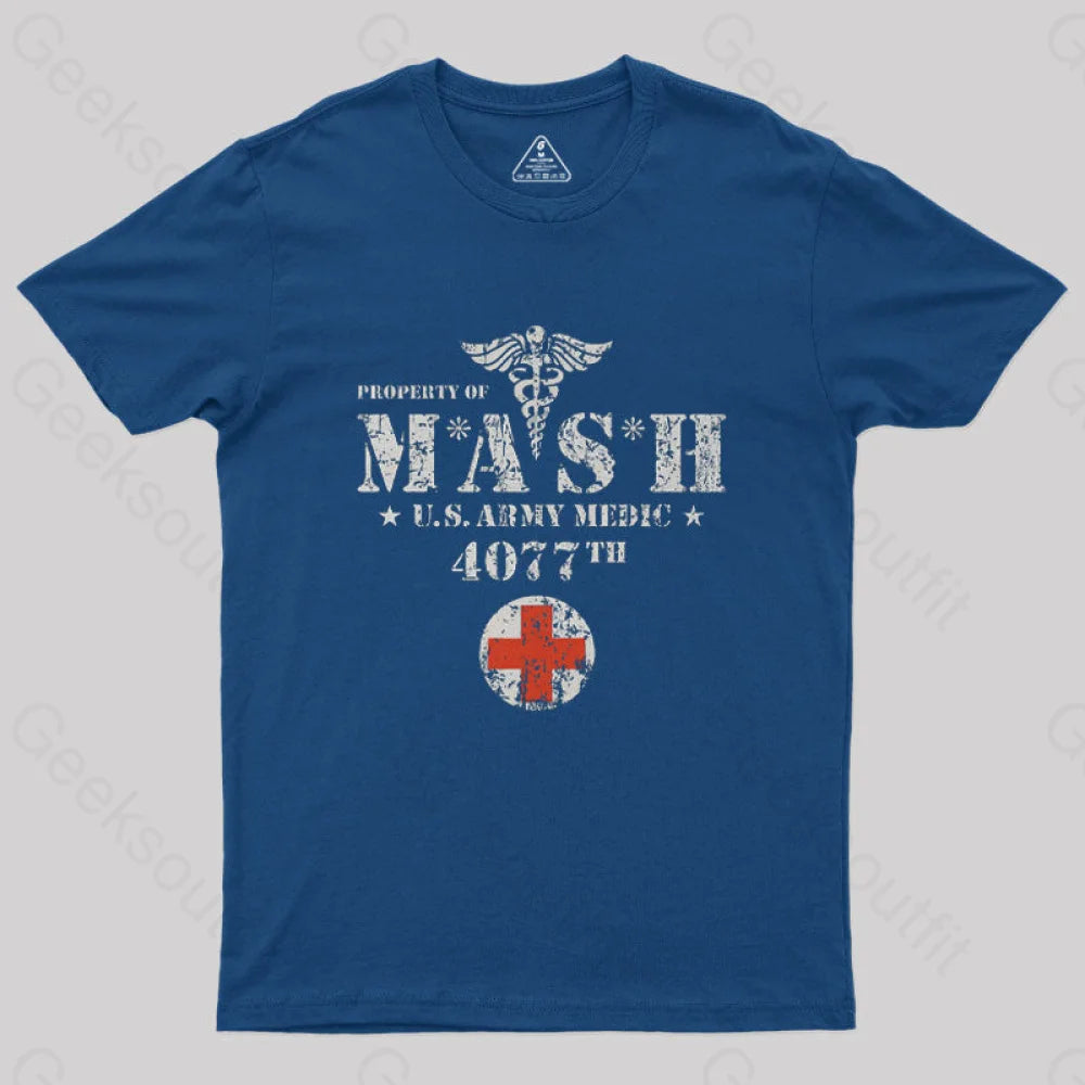 Mash Tv Show Geek T-Shirt Navy / S