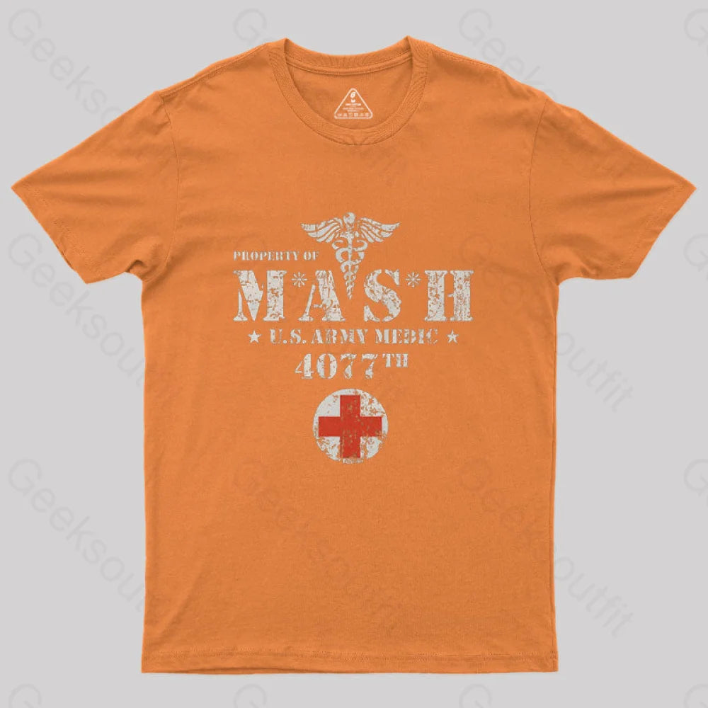 Mash Tv Show Geek T-Shirt Orange / S