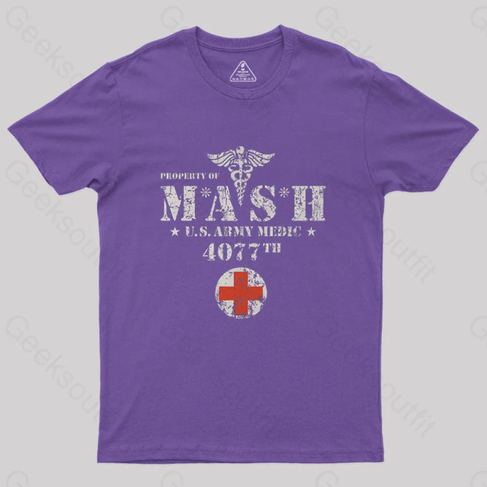 Mash Tv Show Geek T-Shirt Purple / S