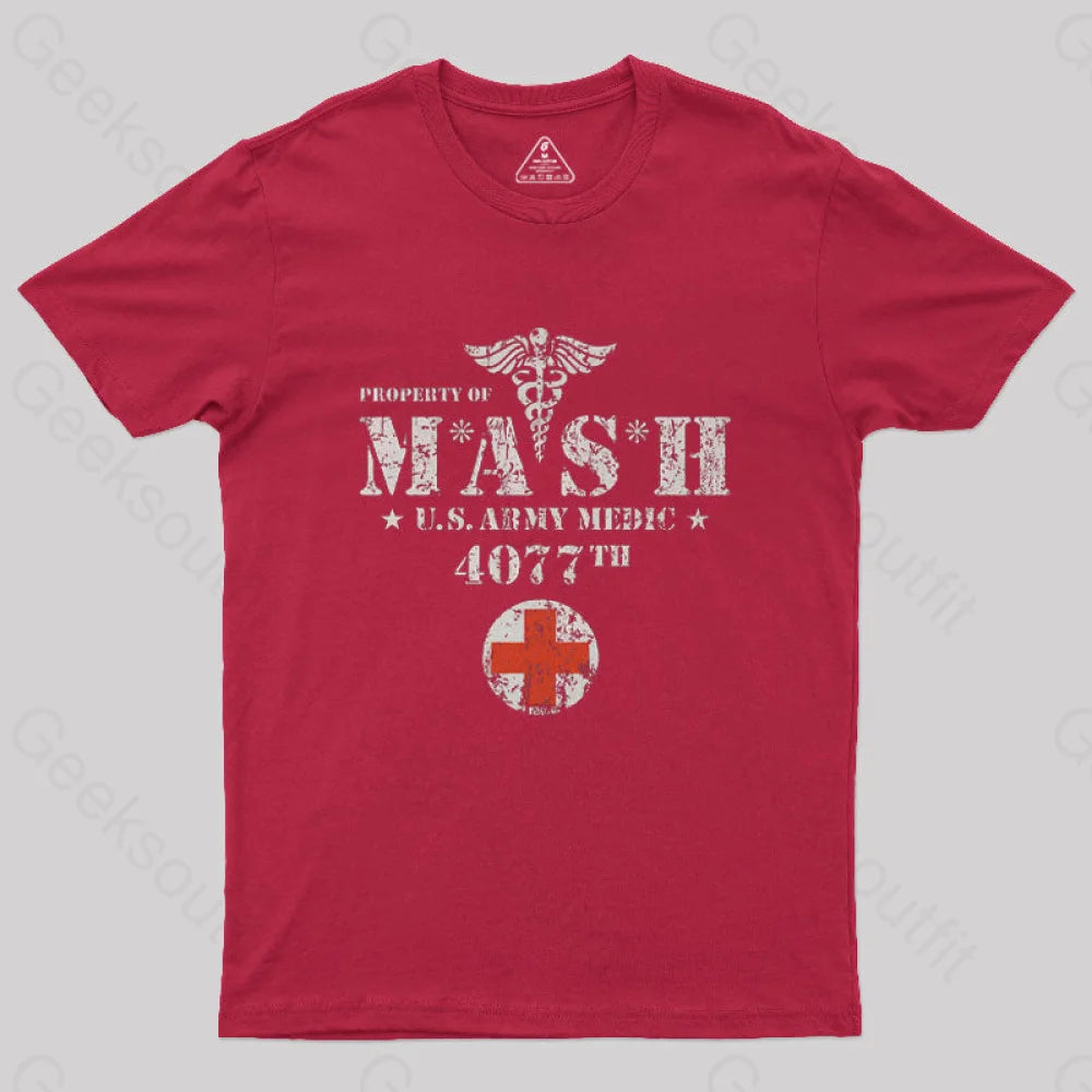 Mash Tv Show Geek T-Shirt Red / S