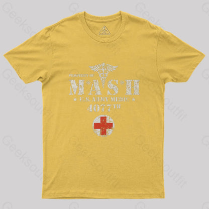 Mash Tv Show Geek T-Shirt Yellow / S