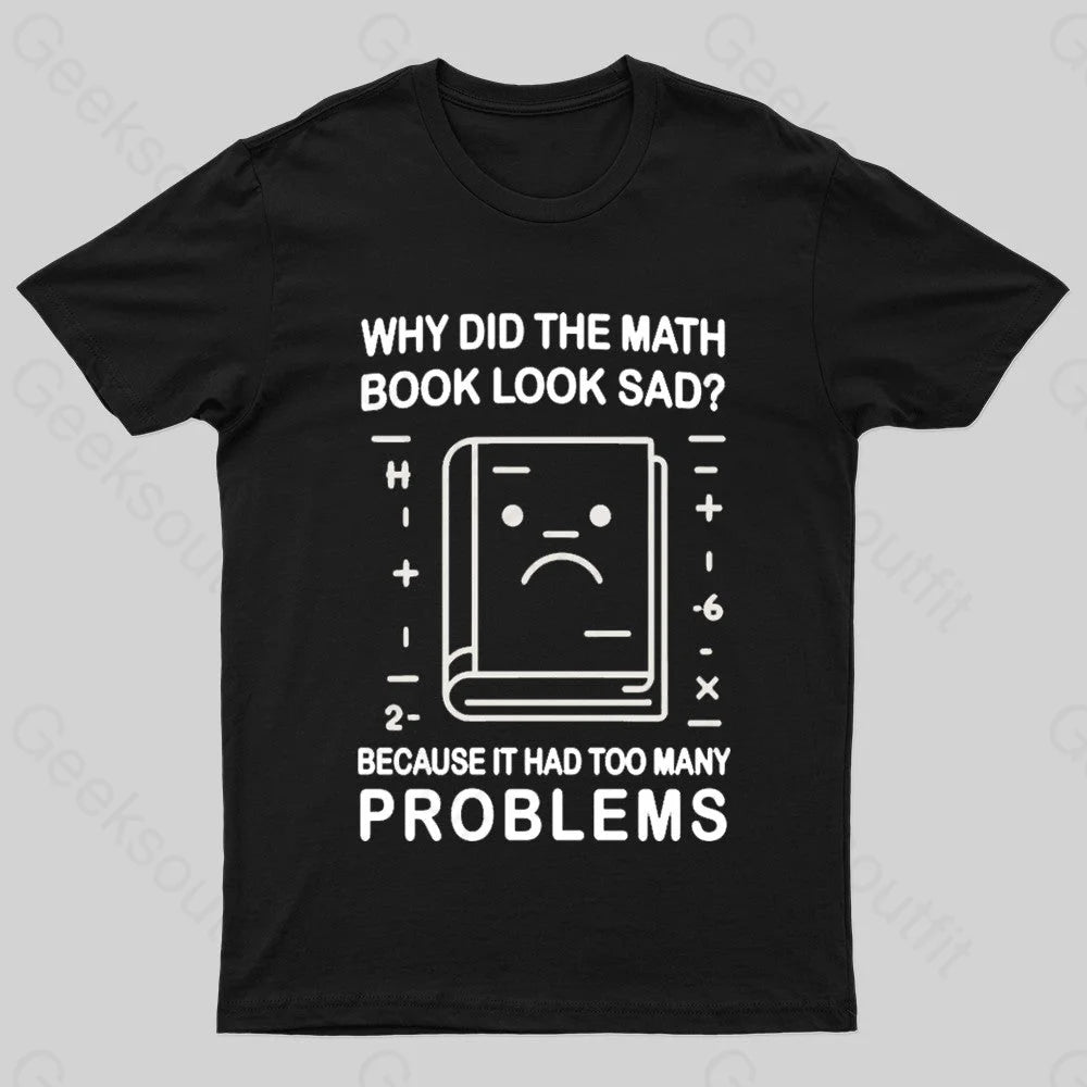 Math Book Blues Nerd T-Shirt Black / S