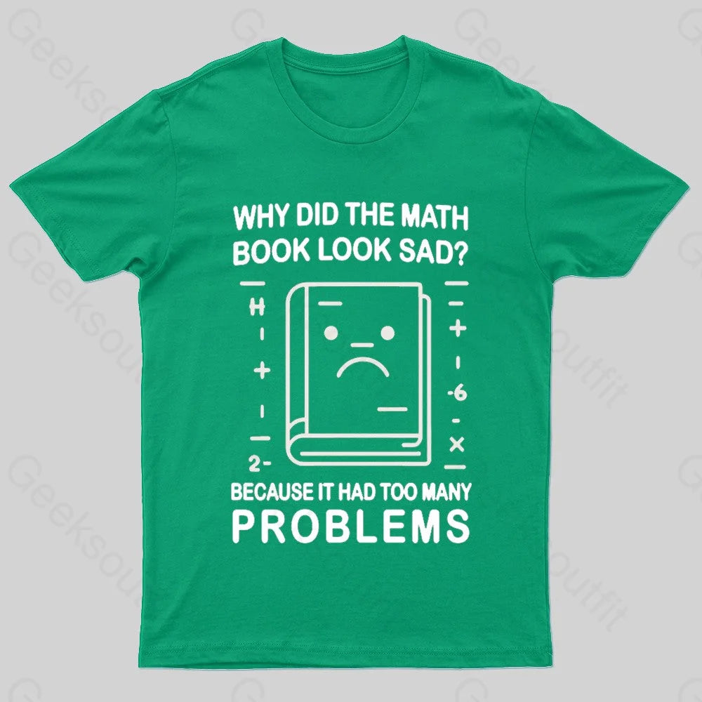 Math Book Blues Nerd T-Shirt Green / S