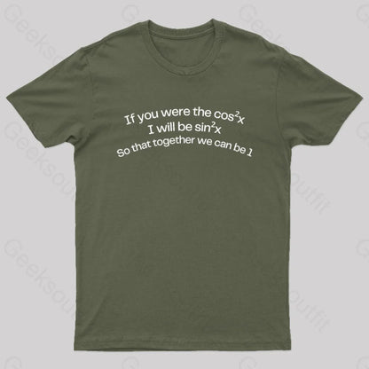 Math Humor Nerd T-Shirt Army Green / S