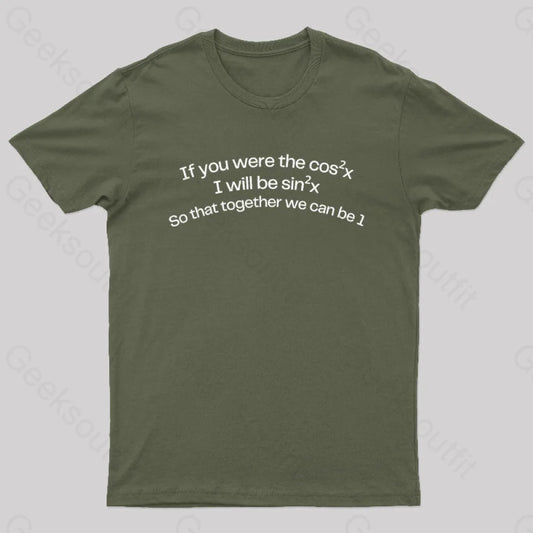 Math Humor Nerd T-Shirt Army Green / S