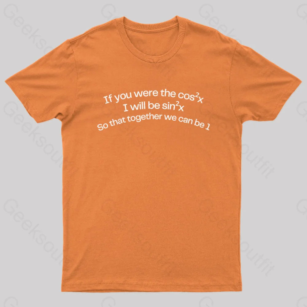 Math Humor Nerd T-Shirt Orange / S