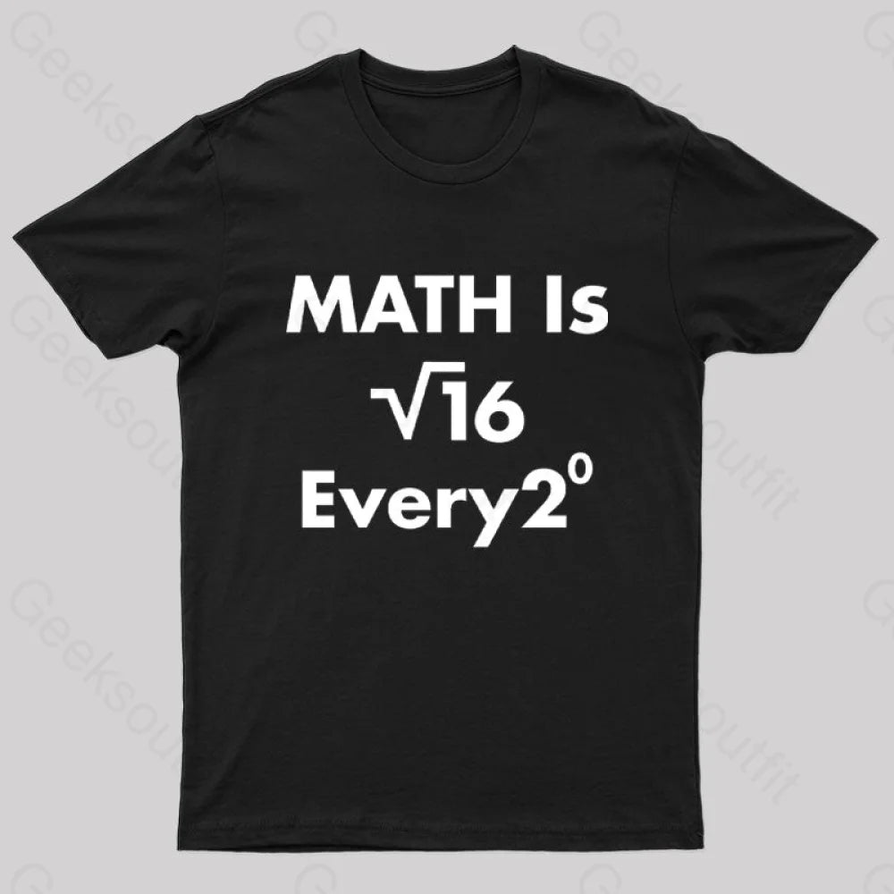 Math Is For Every One Nerd T-Shirt Black / S