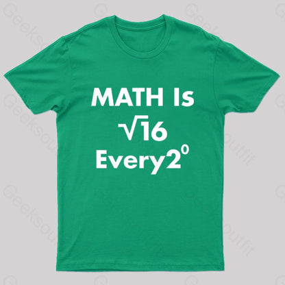 Math Is For Every One Nerd T-Shirt Green / S