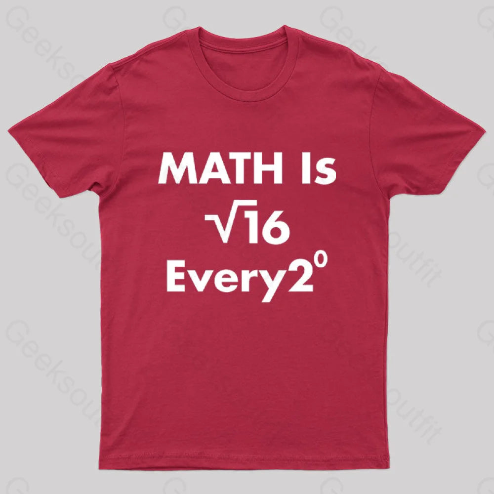 Math Is For Every One Nerd T-Shirt Red / S