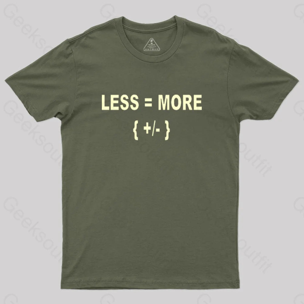 Math Is Hard Or At Least To Hear T-Shirt Army Green / S