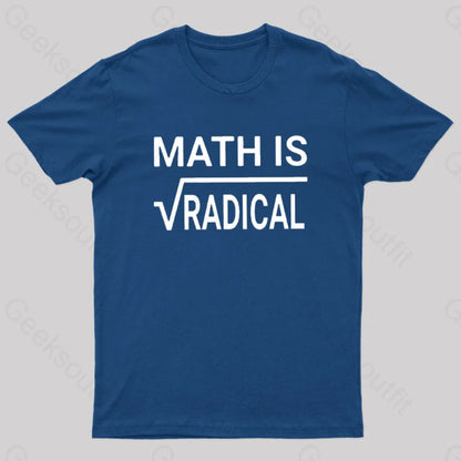 Math Is Radical Nerd T-Shirt Navy / S