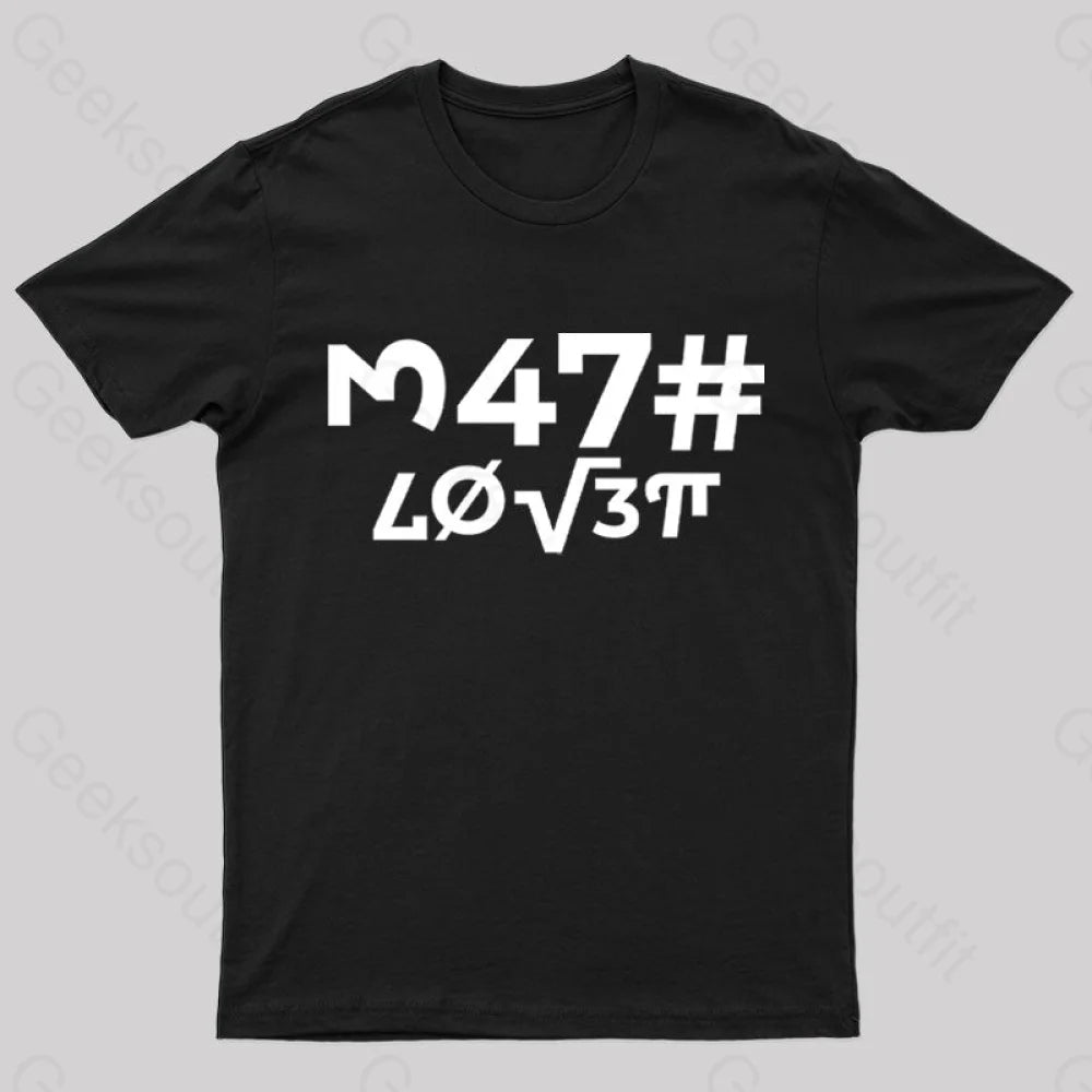 Math Lover Nerd T-Shirt Black / S