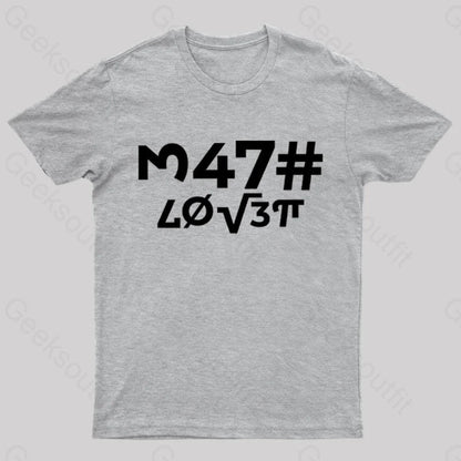 Math Lover Nerd T-Shirt Grey / S