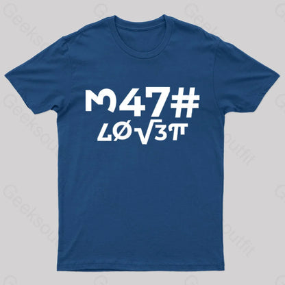 Math Lover Nerd T-Shirt Navy / S