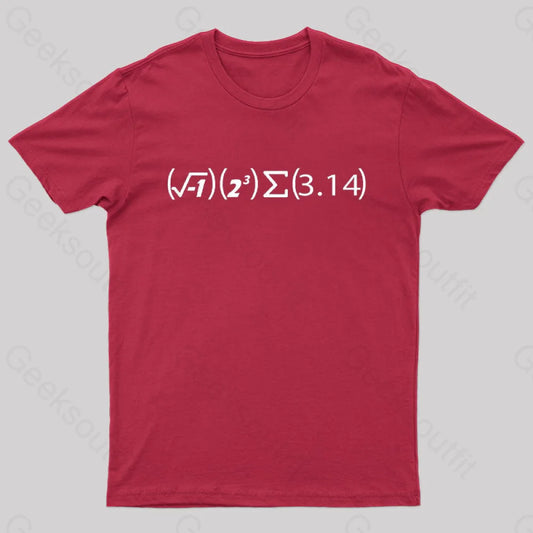 Math Pi Formula Nerd T-Shirt Red / S