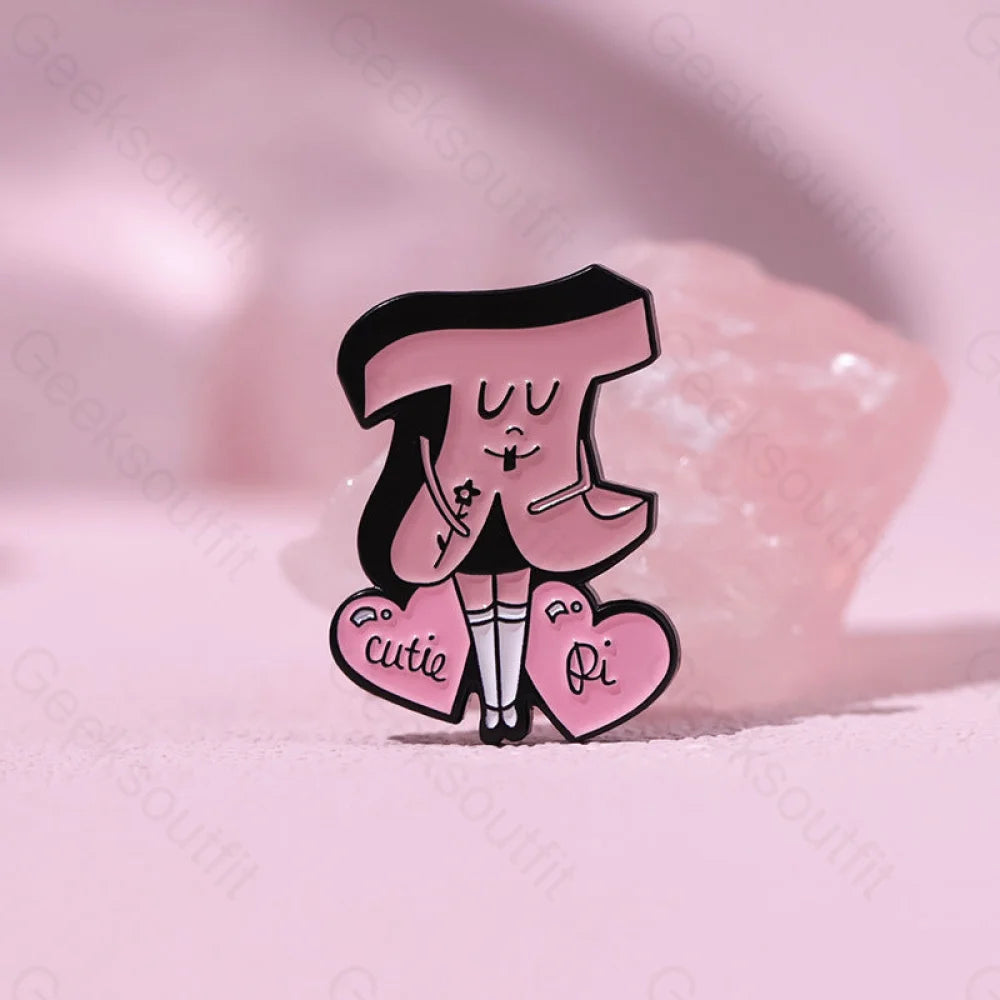 Math Symbol Girl Love Look Pins