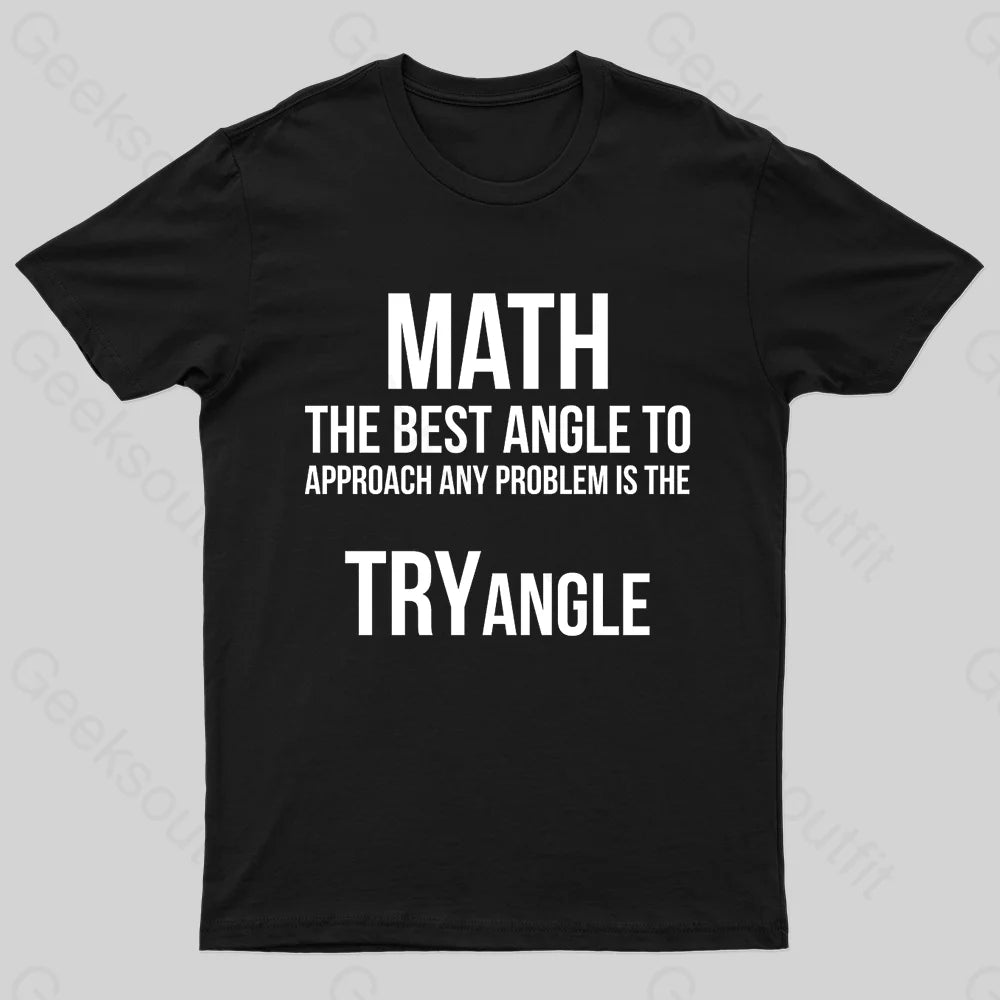 Math Tryangle Nerd T-Shirt Black / S