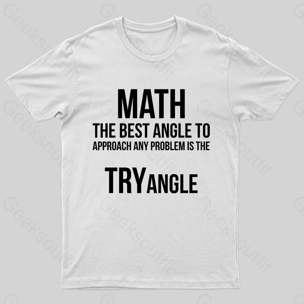 Math Tryangle Nerd T-Shirt White / S