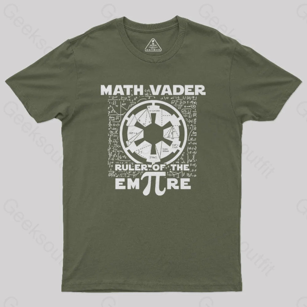 Math Vader Geek T-Shirt Army Green / S